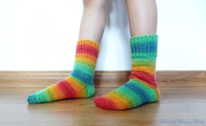 Sosete tricotate manual pentru copii_ din lana _Fir Opal_marimea 22-23.JPG_2