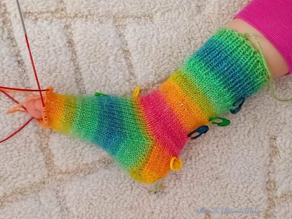Sosete tricotate manual pentru copii_ din lana _Fir Opal_marimea 22-23_10