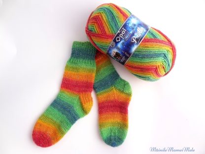 Sosete tricotate manual pentru copii_ din lana _Fir Opal_marimea 22-23_3