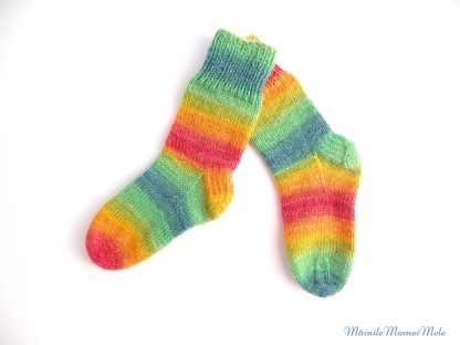 Sosete tricotate manual pentru copii_ din lana _Fir Opal_marimea 22-23_5