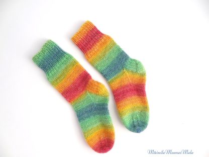 Sosete tricotate manual pentru copii_ din lana _Fir Opal_marimea 22-23_6