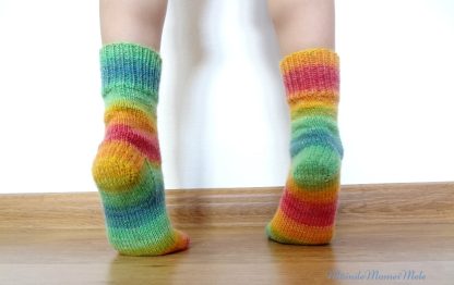 Sosete tricotate manual pentru copii_ din lana _Fir Opal_marimea 22-23_8