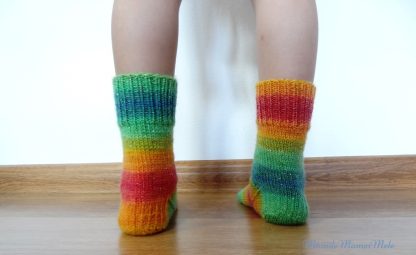 Sosete tricotate manual pentru copii_ din lana _Fir Opal_marimea 22-23_9